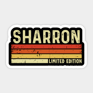 Sharron Name Vintage Retro Limited Edition Gift Sticker